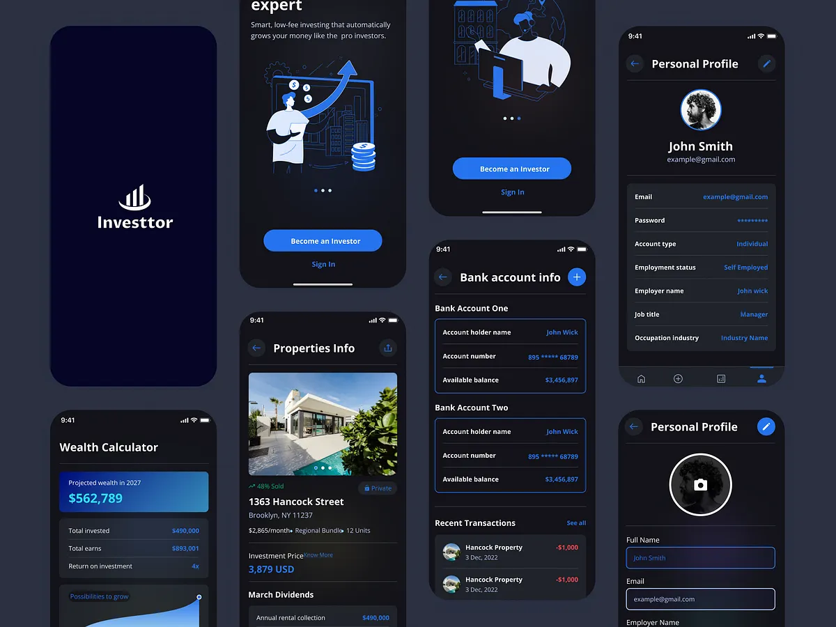 Example website for a financial advisor